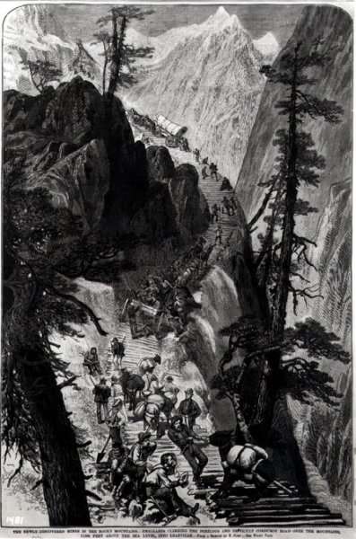 Newly Discovered Mines in the Rocky Mountains by Romanticism