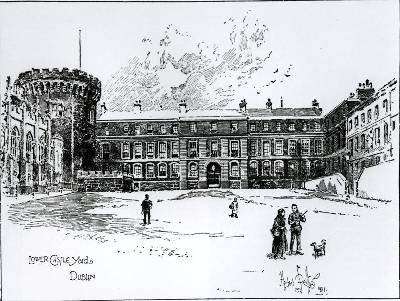 Lower Castle Yard Dublin by Romanticism