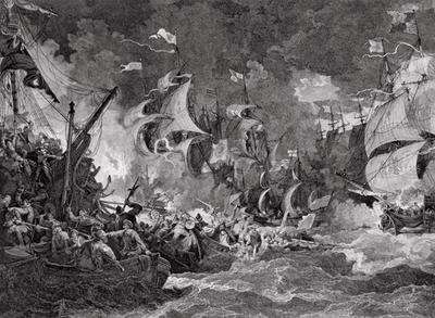 Defeat of the Spanish Armada in 1588 by Romanticism