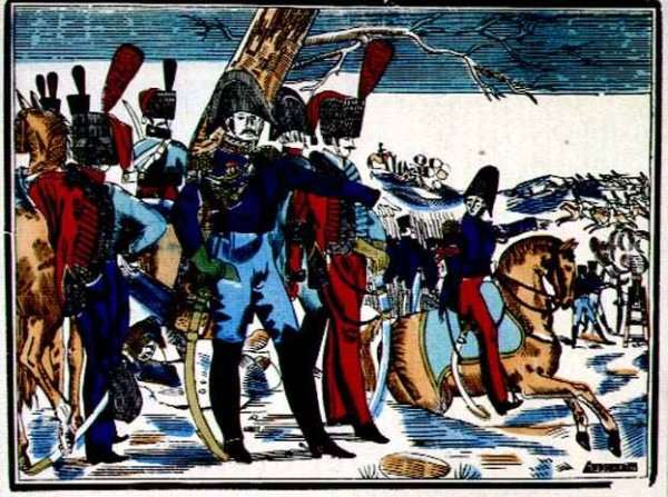 The Retreat from Russia, 1815 from Edition de la Revue Lorraine Illustree, engraved by Antoine Reveille 1788-1870, pub. 1912 by Romanticism