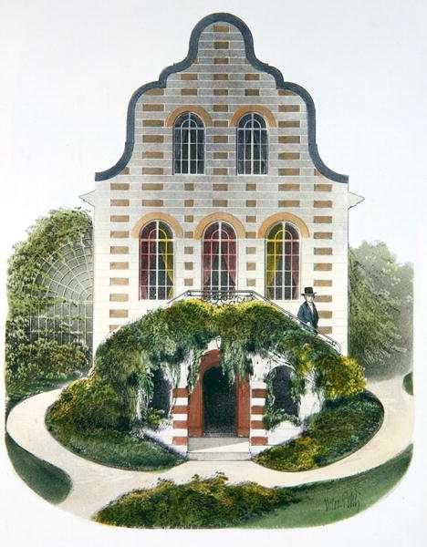 A Dutch house, illustration from Habitations Champetres published Paris, c.1895 by Romanticism