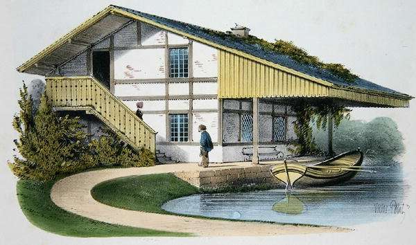 The Glassmakers chalet, illustration from Habitations Champetres published Paris, c.1895 by Romanticism