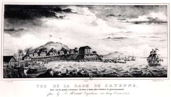View of Cayenne Harbout, Guyana, 1839 by Romanticism