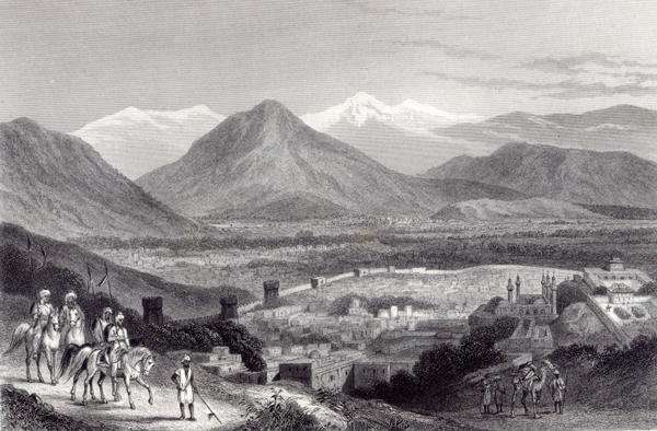 Cabul from the Bala Hissar, engraved by J. Stephenson, c.1870 by Romanticism