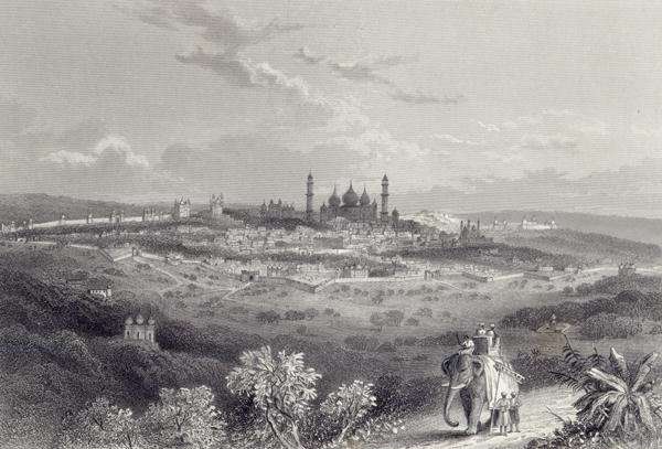 Delhi, engraved by Edward Paxman Brandard 1819-98 c.1860 by Romanticism
