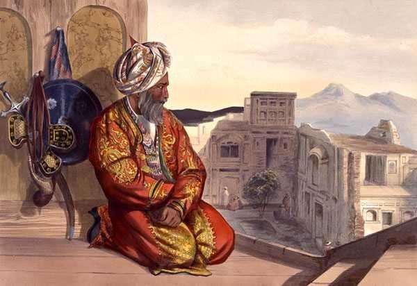 Atmaran Hindoo of Peshawar, plate 9 from Scenery, Inhabitants and Costumes of Afghanistan, engraved by Robert Carrick c.1829-1904 1848 by Romanticism