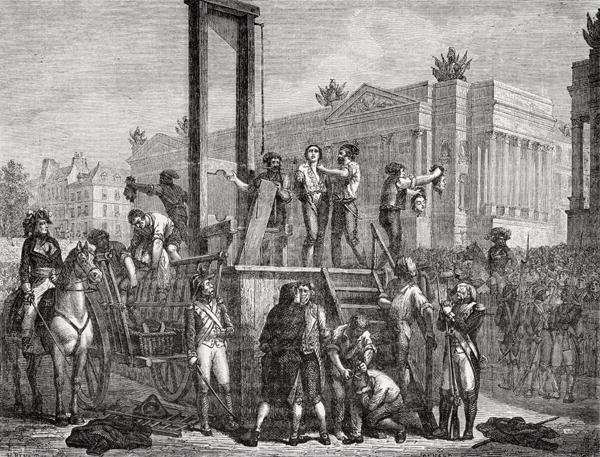 The Execution of Robespierre and his Followers in 1794, engraved by Jonnard by Romanticism