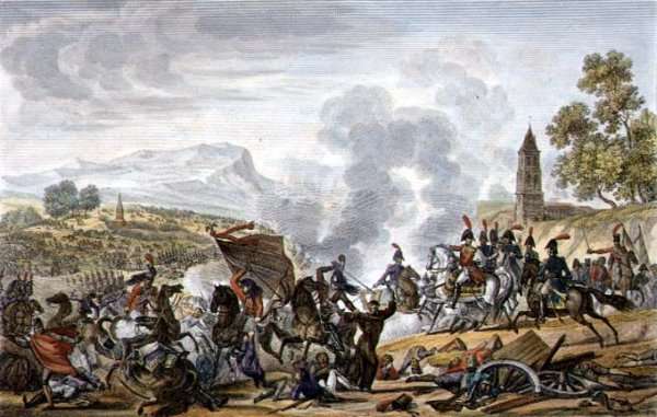 The Battle of Occana, 19 November 1809, engraved by Francois Pigeot by Romanticism