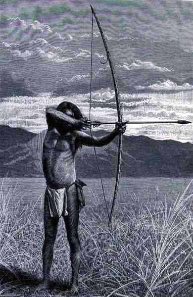 A Veddah of Ceylon shooting with the bow, from The History of Mankind, Vol.III, by Prof. Friedrich Ratzel, 1898 by Romanticism