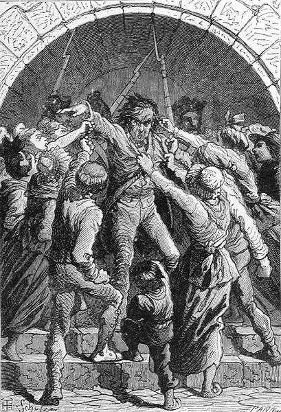 Death to the Royalists, engraved by Stephane Pannemaker 1847-1930, from The History of France, by Emile de Bonnechose, published by Ward, Lock and Co, London by Romanticism