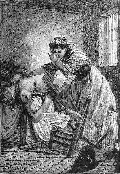 The Death of Marat, engraved by Stephane Pannemaker 1847-1930, from The History of France, by Emile de Bonnechose, published by Ward, Lock and Co, London by Romanticism