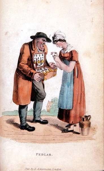 The Pedlar from Ackermanns World in Miniature by Romanticism