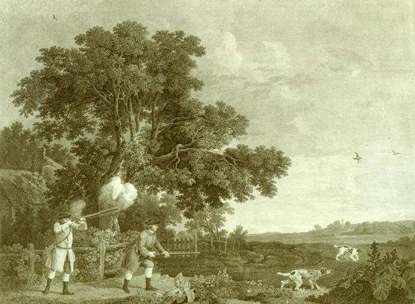 Two Gentlemen Shooting, Plate 3 by Romanticism