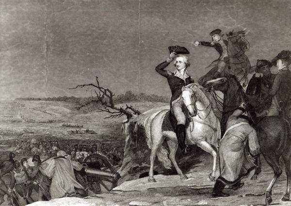 The Passage of the Delaware in 1776, engraved by J.N. Gimbrede for The New York Mirror by Romanticism