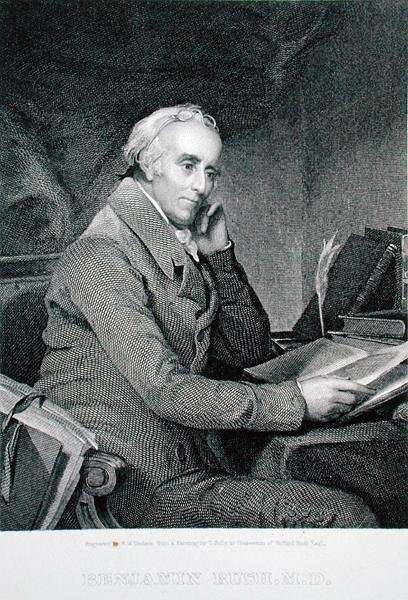 Benjamin Rush, engraved by Richard W. Dodson 1812-67 by Romanticism