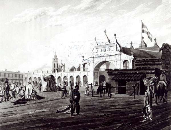 Market Place, engraved by Daniel Havell 1785-1826 1820 by Romanticism