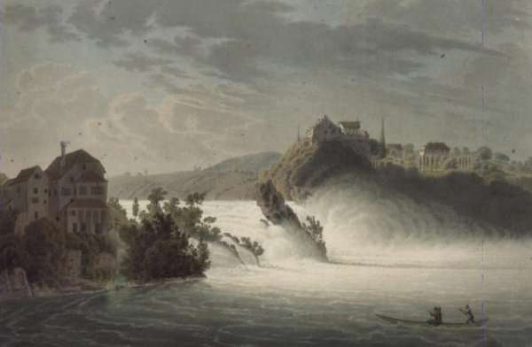 The Falls of Rhin, engraved by J. Hurlimann by Romanticism
