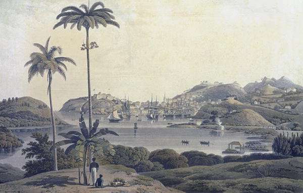 A View of the Town of St. George on the Island of Grenada, taken from the Belmont Estate, engraved by William Daniell (1769-1837), c.1810 by Romanticism