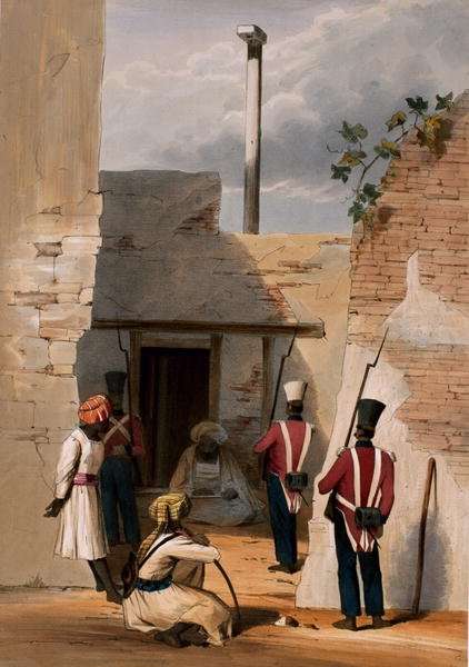 The Prison of Hadjee Khan Kakus - Cabool, from The Storming of Ghuznee and Khelat by W. Taylor, 1839 by Romanticism