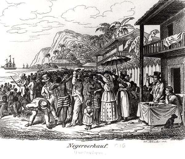 Slave Market in Martinique by Romanticism