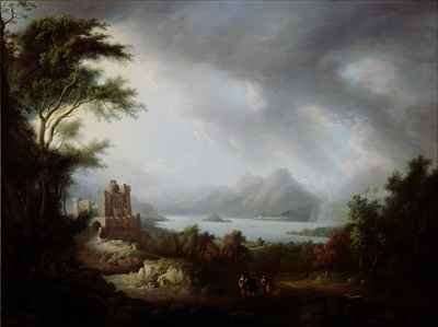 A Stormy Highland Scene by Romanticism