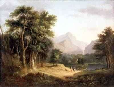 Highland Landscape with Figures by Romanticism