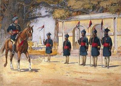 Soldiers of the 10th Duke of Cambridges Own Lancers Hodsons Horse The Quarter Guard by Romanticism