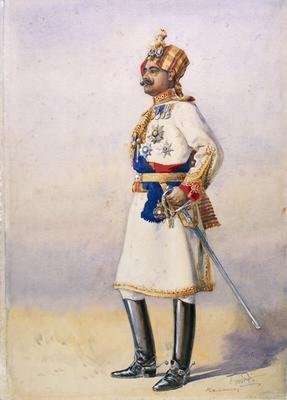 Hon Colonel HH Maharaja Sir Ganja Singh Bahadur of Bikaner by Romanticism