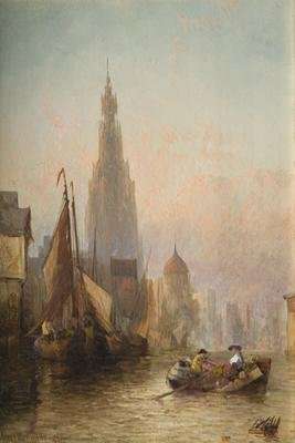 On the Scheldt at Antwerp by Romanticism
