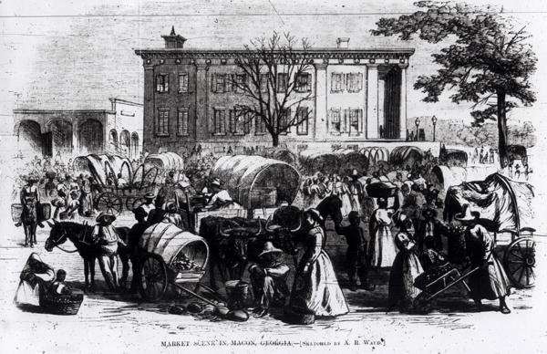 Market Scene in Macon, Georgia, from Harpers Weekly by Romanticism