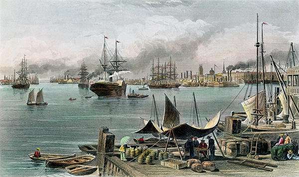 Port of New Orleans, engraved by D.G. Thompson by Romanticism
