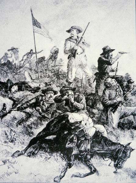 Illustration of the Battle of Little Bighorn, 25th June, 1876 by Romanticism