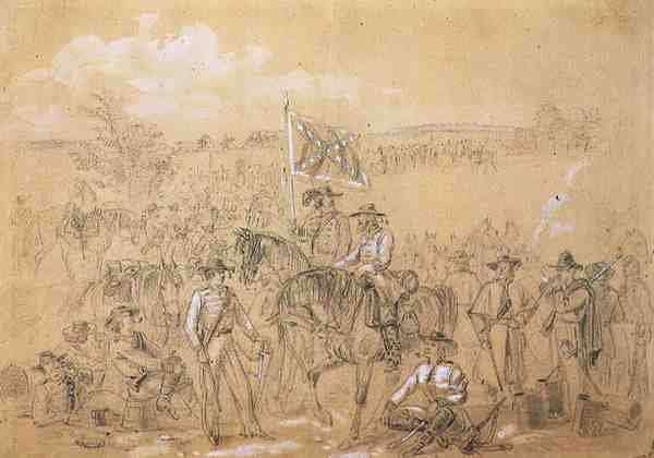 The First Virginia Cavalry at a Halt, from Harpers Weekly, 27th September 1862 by Romanticism