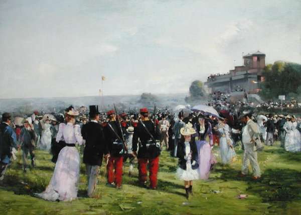 The End of the Races at Auteuil, c.1893 by Romanticism