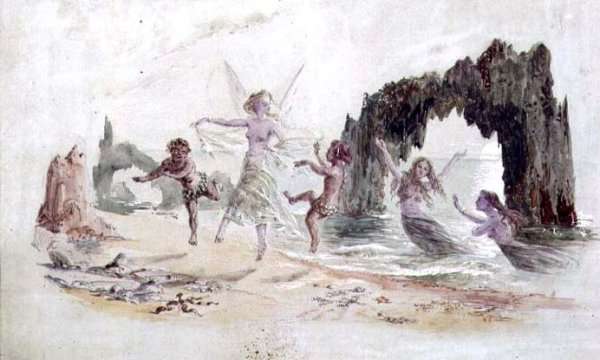 Fairies and Fauns on the Seashore by Romanticism