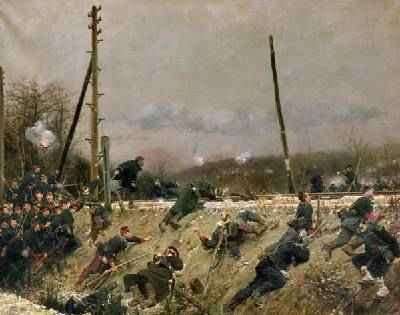 Fighting on the Tracks 1874 by Romanticism