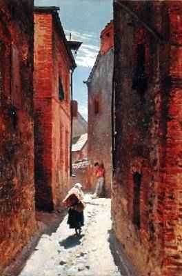 Street in the Old Town 1873 by Romanticism