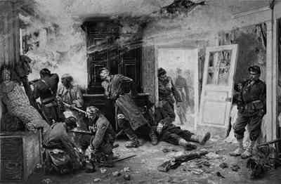 The last cartridges at Balan near Sedan 1870 by Romanticism