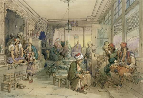 A Coffee House, Constantinople, 1854 by Romanticism