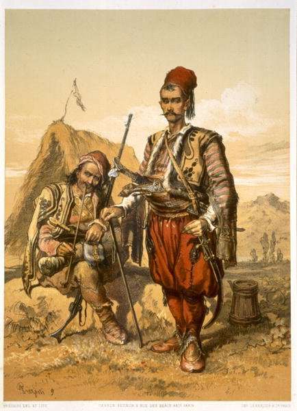 Turkish foot soldiers in the Ottoman army, pub. by Lemercier, c.1857 by Romanticism