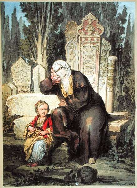 A Cemetery in Constantinople, 1857 by Romanticism