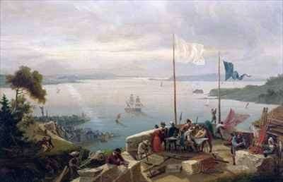 Foundation of the city of Quebec by Samuel de Champlain in 1608 by Romanticism