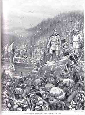 The Embarkation of the Goths AD 269 by Romanticism