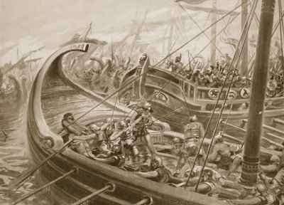 The Phocaen fleet defeats the Carthaginians by Romanticism