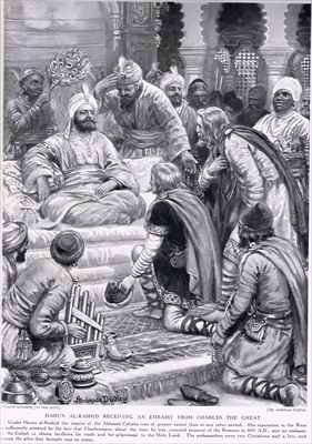 Harun al Rashid receiving an embassy from Charles the Great by Romanticism