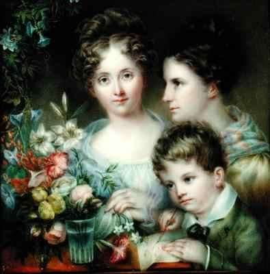 Ann Hall Mrs Henry Ward and Henry Hall Ward by Romanticism