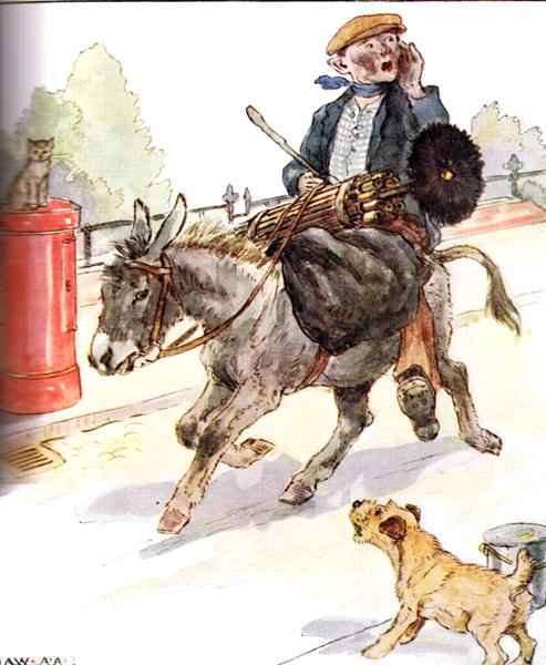 'Got a new master, a chimney sweep', illustration from 'The Naughty Neddy Book' by Romanticism