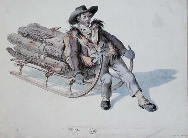 Sledger from the Berne District, early 19th century by Romanticism