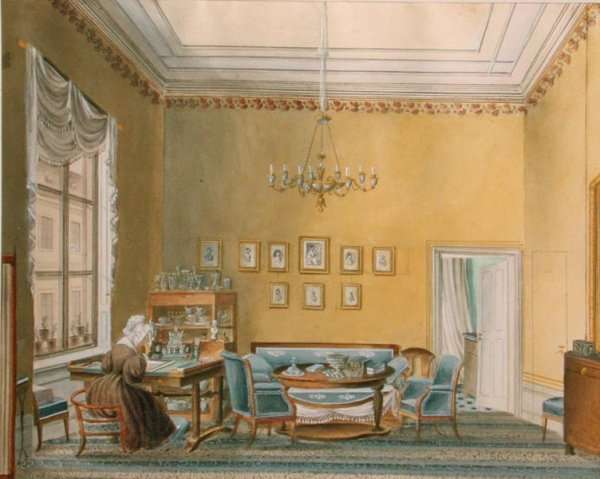 Interior of Boratynskys House in Moscow, 1830s by Romanticism