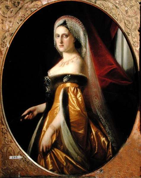 Portrait of Grand Duchess Maria Nikolaevna 1819-76 President of the St. Petersburg Art Academy by Romanticism